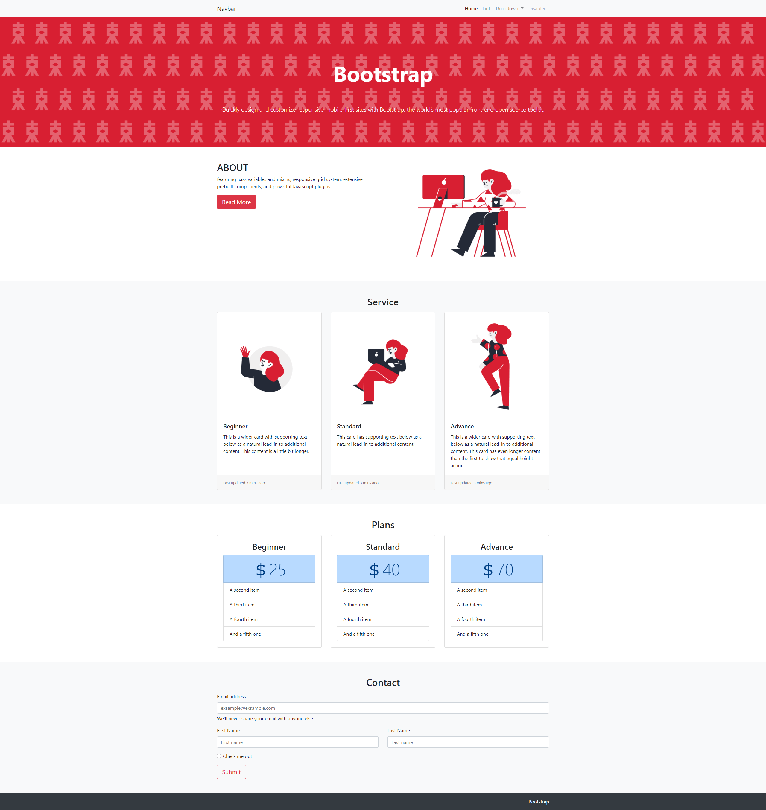 Bootstrapサイトのサイト画像